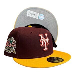 New Era New York Mets 2 Tone 59FIFTY Fitted Hat Cap 40th Anniversary Patch